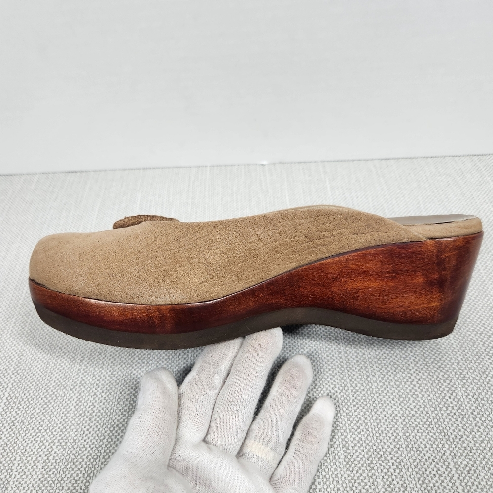 Salpy Size 10 Tan Leather Mules Boho Handmade - Picture 9 of 14